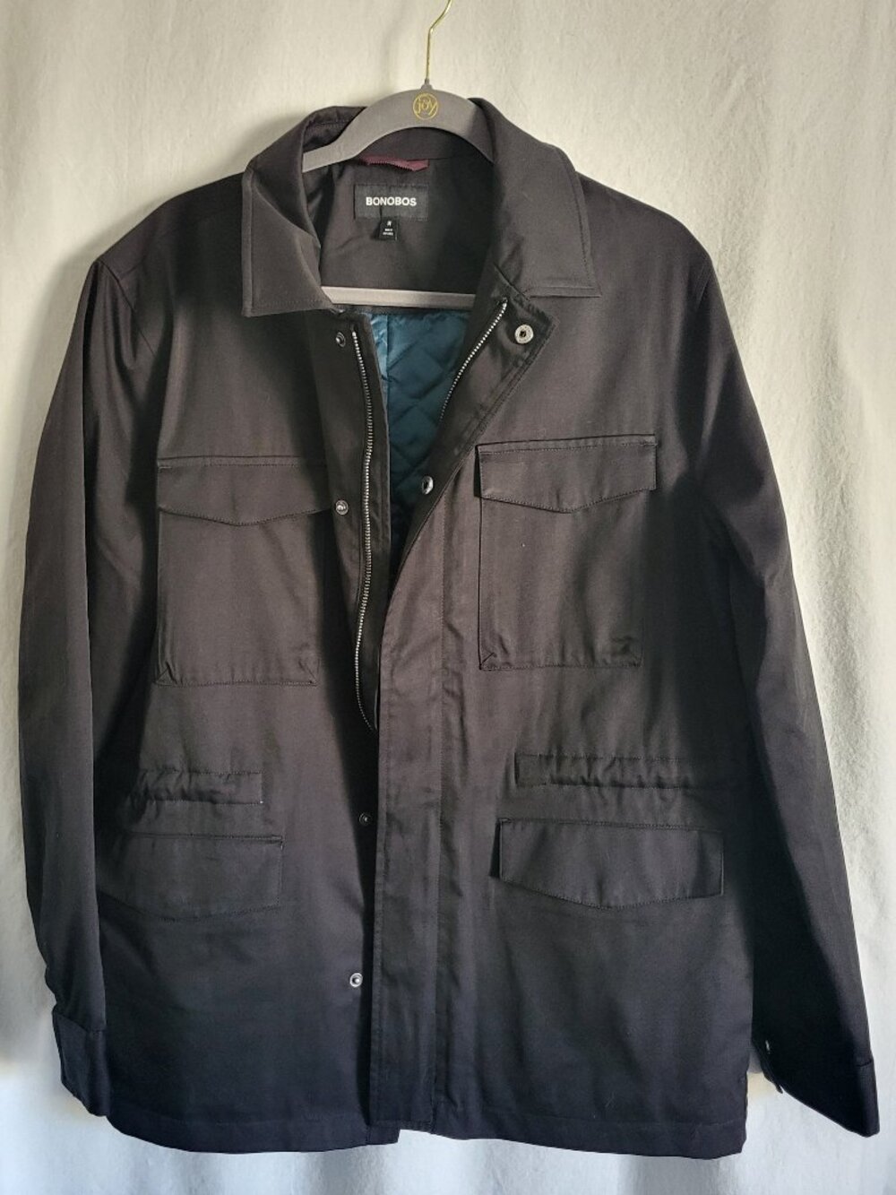 Bonobos Boulevard Bomber Jacket - Solid Black - Size M - LIKE NEW!